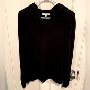 Express black hooded top with front kangaroo pocket-Size XS
